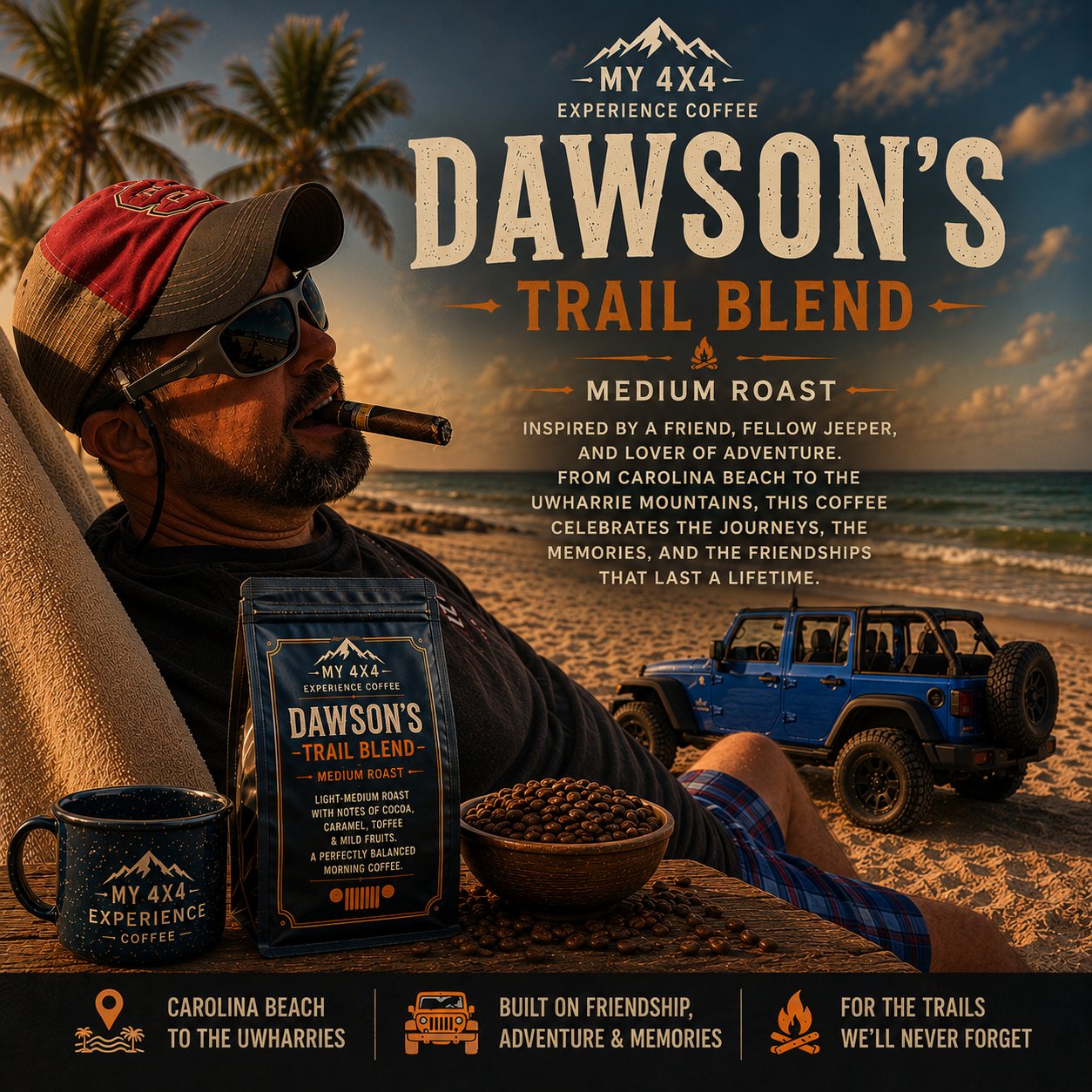 Dawson's Trail Blend coffee bag